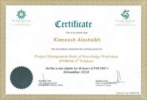 project management body of knowledge - PMBOK 6 - PDU