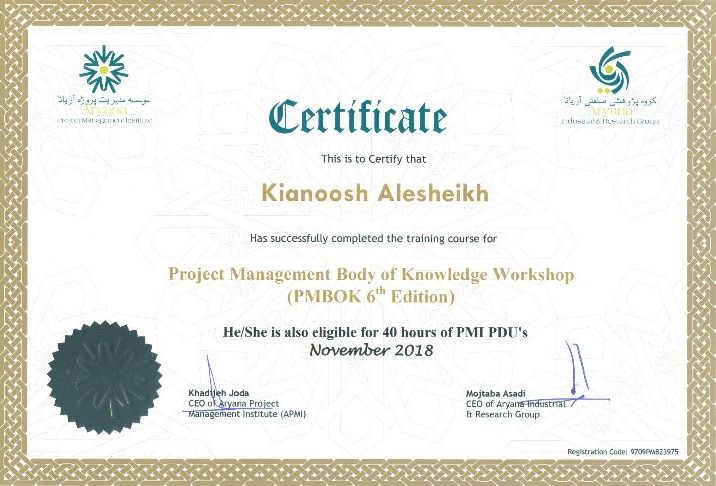 Project Management Body Of Knowledge - PMBOK 6 - PDU